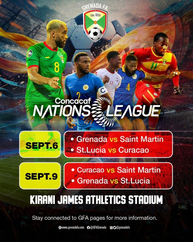 Grenada Senior Men National Team to play at 2024 Concacaf Nations League