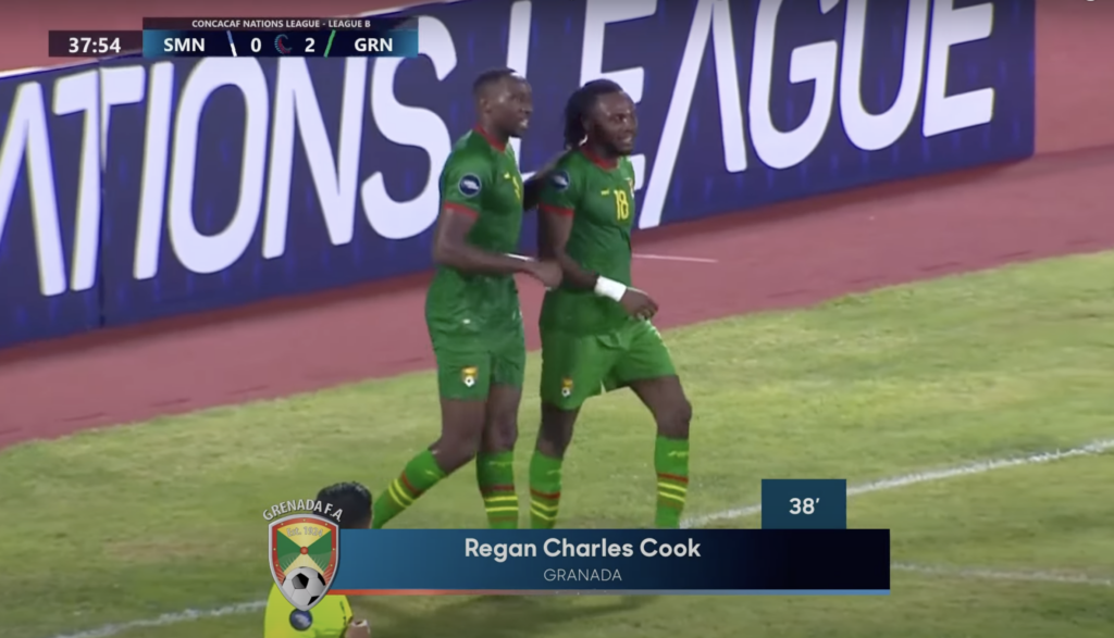 Second goal in a match of Grenada against Saint Martin, Concacaf Nations League 2024/2025